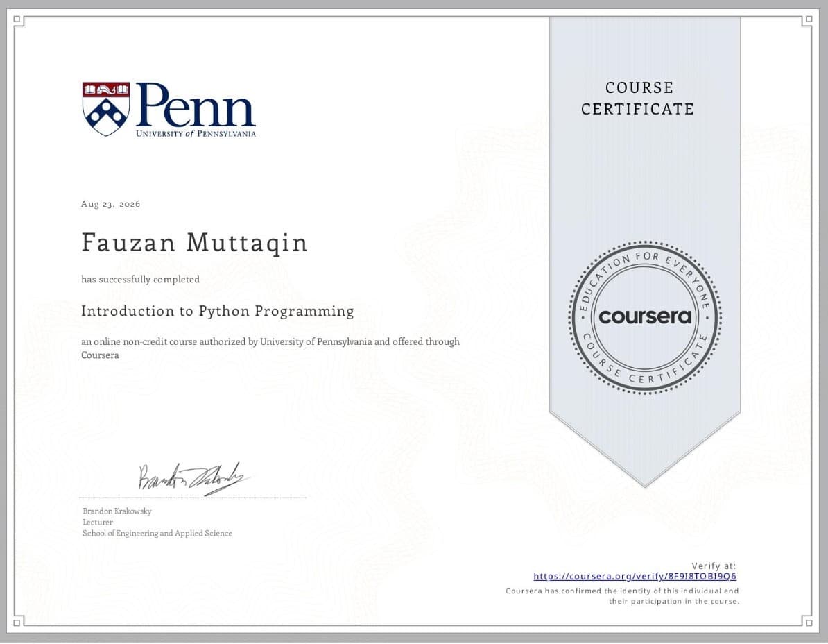 Coursera - Introduction to Python
