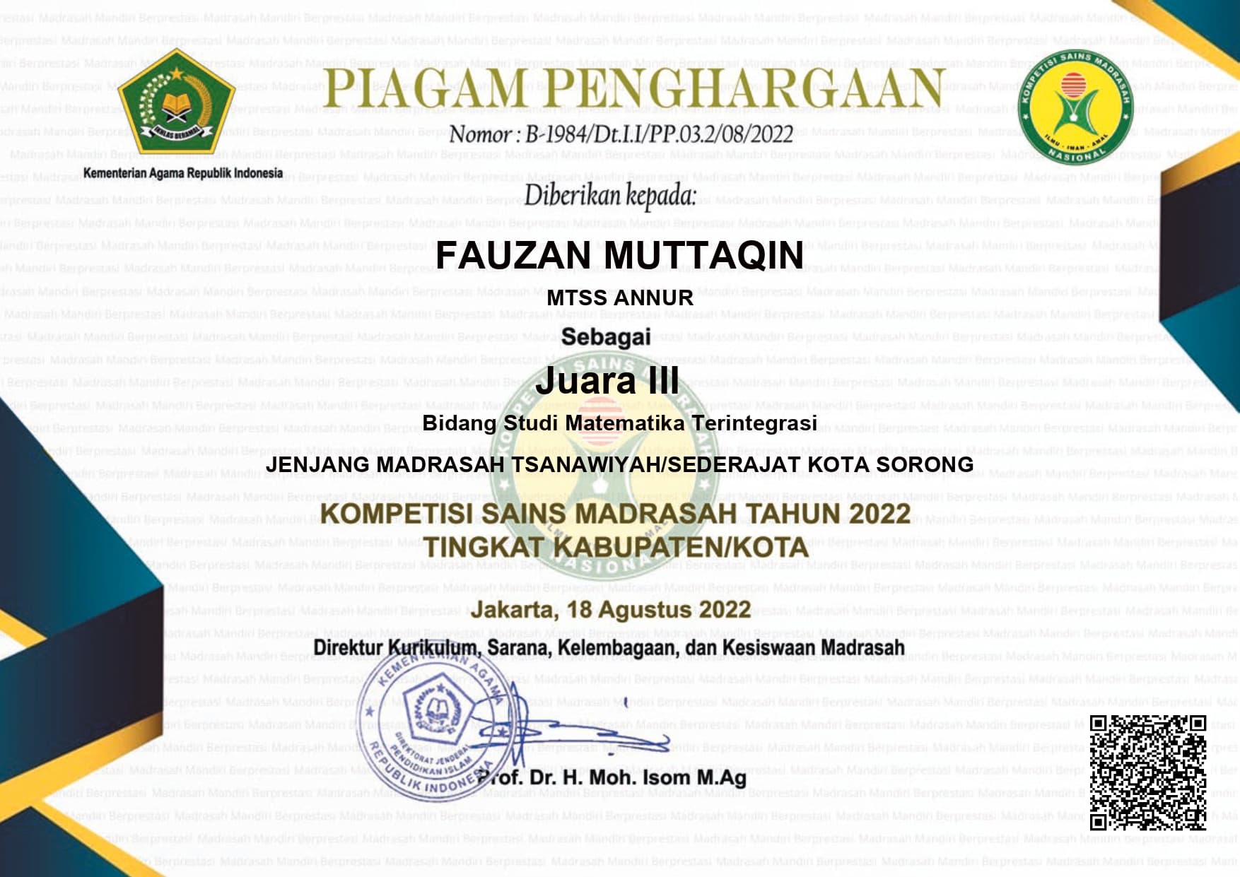 KSM 2022 - Mathematics